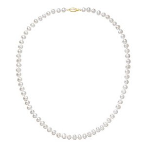 EVOLUTION GROUP CZ Perlový náhrdelník z říčních perel se zapínáním ze 14 kt. zlata - 922001.1/9271A