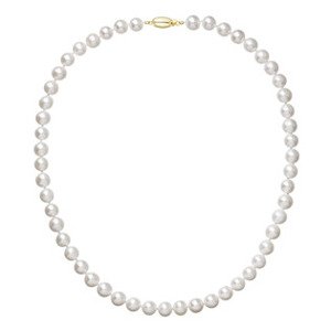 EVOLUTION GROUP CZ Perlový náhrdelník z říčních perel se zapínáním ze 14 kt. zlata - 922003.1/9271A