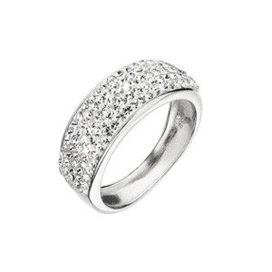 EVOLUTION GROUP CZ Stříbrný prsten s krystaly Preciosa - velikost 56 - 35031.1