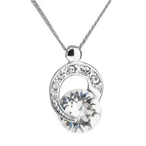 EVOLUTION GROUP CZ Stříbrný náhrdelník s krystaly Preciosa - 32048.1