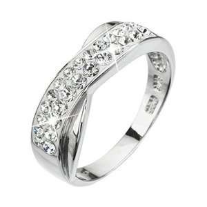 EVOLUTION GROUP CZ Stříbrný prsten s krystaly Preciosa - velikost 52 - 35041.1