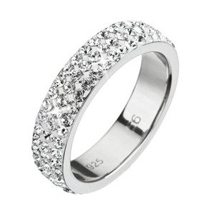 EVOLUTION GROUP CZ Stříbrný prsten s krystaly Preciosa - velikost 50 - 35001.1