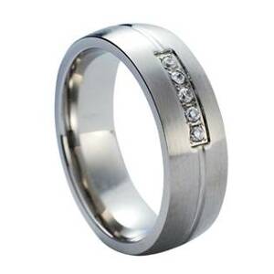 NUBIS® NSS1008 Dámský snubní prsten se zirkony - velikost 53 - NSS1008-Zr-53