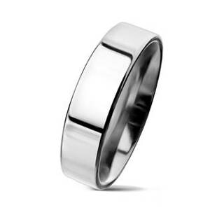 NUBIS® Lesklý prsten chirurgická ocel, šíře 5 mm - velikost 48 - NSS3004-5-48