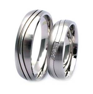 NUBIS® NSS3011 Dámský snubní prsten se zirkonem ocel - velikost 54 - NSS3011-ZR-54