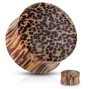 Šperky4U Plug do ucha z kokosového dřeva - PL01027-325