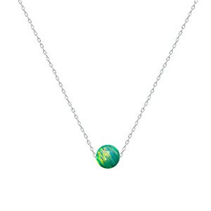 NUBIS® Ocelový náhrdelník s opálem - kulička 6 mm - NBP61-OP11