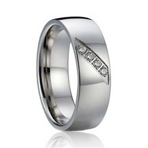 7AE AN1017 Dámský snubní prsten se zirkony - velikost 62 - AN1017-D-62