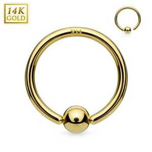 Šperky4U Zlatý piercing - kruh, Au 585/1000 - ZL01042-12103-YG