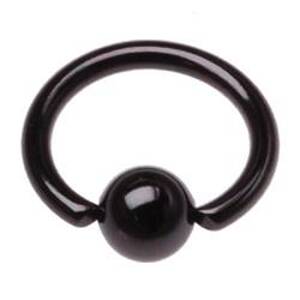 Šperky4U Piercing - kruh černý - K01003-50128