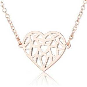 Šperky4U Náhrdelník srdce - BX3025-RD