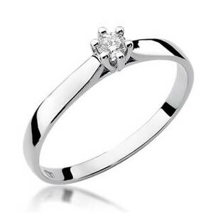 NUBIS® Zlatý zásnubní prsten s diamantem - W-222-0.10W