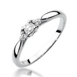 NUBIS® Zlatý prsten s diamanty - velikost 52 - W-428W-52