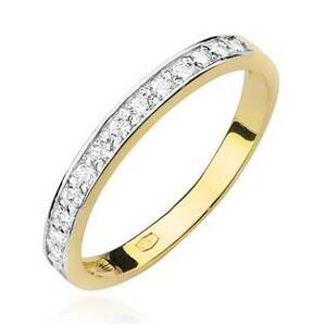 NUBIS® Zlatý prsten s diamanty - velikost 52 - W-446GW-52