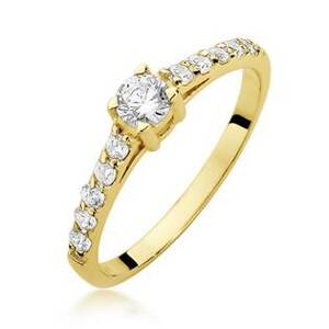 NUBIS® Zlatý prsten s diamanty - velikost 52 - W-409G-52