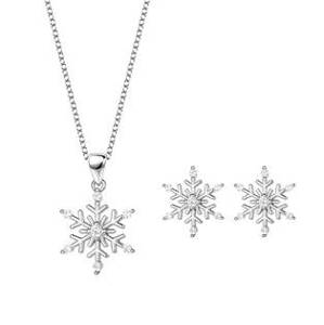 NUBIS® Stříbrná souprava šperků - sněhové vločky - NB-9025