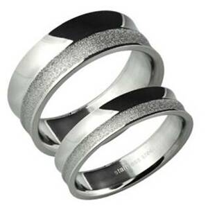 Šperky4U Snubní ocelový prsten šíře 6 mm, vel. 50 - velikost 50 - OPR1418-50