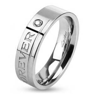 Šperky4U Ocelový prsten FOREVER - velikost 65 - OPR1051-65