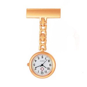 Šperky4U Zlacené připínací hodinky pro zdravotníky - KH2015-RD