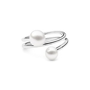 GAURA Stříbrný prsten s perlami - velikost 60 - GA4012W-60