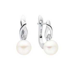 GAURA Perlové náušnice – bílé přírodní perly - GA1077
