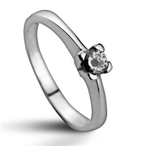 Šperky4U Stříbrný prsten se zirkonem, vel. 51 - velikost 51 - CS2001-51