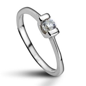 Šperky4U Stříbrný prsten se zirkonem, vel. 50 - velikost 50 - CS2017-50