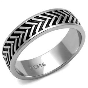 Šperky4U Pánský ocelový prsten - pneumatika - velikost 58 - OPR1472-58
