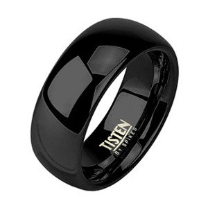 Spikes USA Snubní prsten TISTEN - černý, šíře 6 mm, vel. 57 - velikost 57 - TIS0004-6-57