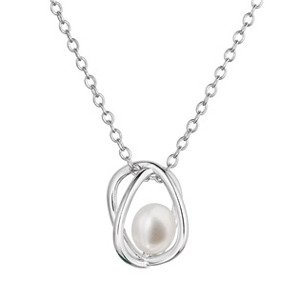 EVOLUTION GROUP CZ Stříbrný náhrdelník s říční perličkou - 22044.1