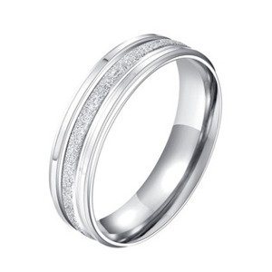Šperky4U Dámský ocelový prsten, šíře 4 mm, vel. 49 - velikost 49 - OPR0051-D-49