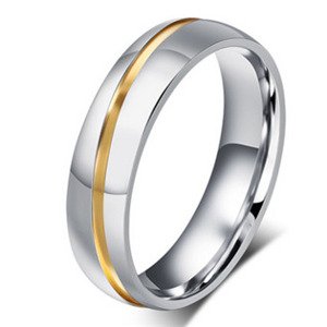 Šperky4U Pánský ocelový prsten, šíře 6 mm, vel. 65 - velikost 65 - OPR0049-P-65