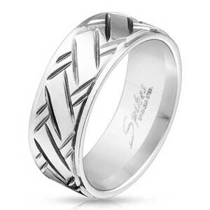 Šperky4U Pánský ocelový prsten - velikost 60 - OPR1540-60