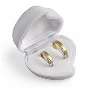 Šperky4U Dárková krabička na náušnice nebo snubní prsteny - KR0019-WH
