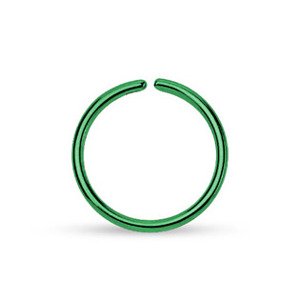Šperky4U Piercing do nosu - kruh zelený - N0004-0810