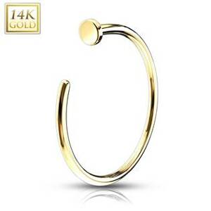 Šperky4U Zlatý piercing do nosu kruh, Au 585/1000 - ZL01040-1008-YG