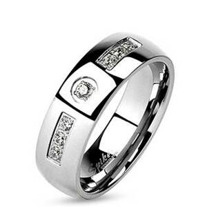 Šperky4U OPR0094 Dámský ocelový prsten - velikost 52 - OPR0094-6-52