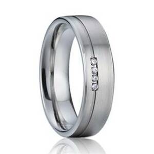 7AE AN1010 Dámský snubní prsten se zirkony - velikost 49 - AN1010-D-49