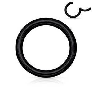Šperky4U Piercing segment kruh - černý - K01039K-1210