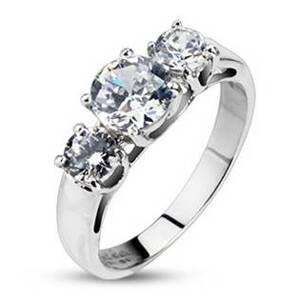 Šperky4U Zásnubní prsten chirurgická ocel - velikost 55 - OPR1490-54