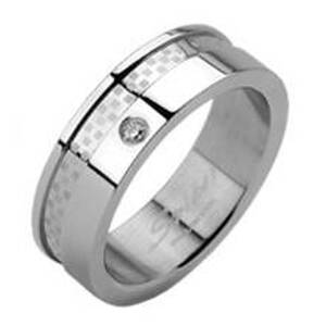 Spikes USA Pánský ocelový prsten šíře 7 mm - velikost 60 - OPR1213-60