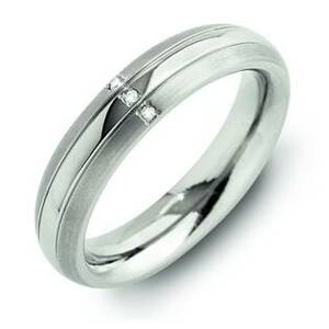 BOCCIA® Dámský titanový snubní prsten s diamanty 0131-03 - velikost 54 - 0131-0354