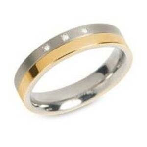 BOCCIA® Dámský titanový snubní prsten s diamanty 0129-04 - velikost 57 - 0129-0457