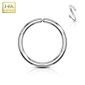 Šperky4U Zlatý piercing - kruh, Au 585/1000 - ZL01180-1006-WG