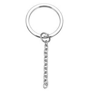 Šperky4U Ocelový kroužek na klíče se řetízkem - OPT1051