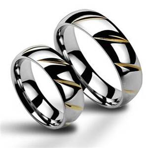 NUBIS® NSS3001 Dámský snubní prsten ocel - velikost 55 - NSS3001-55