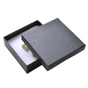 Šperky4U Dárková krabička na soupravu šperků - kovově tmavě šedá - KR0190-KWH
