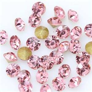 Šperky4U Skleněný šaton SS16 - 4 mm, 10ks/bal., Light Pink - SS16-LP